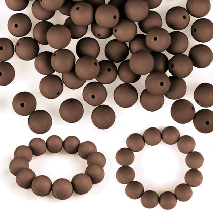 ASTARON 100 Pcs 15mm Silicone Beads for Keychain Making, Yellow Green Blue Pink Silicone Bulk Round Beads for Bracelets Pens Crafts