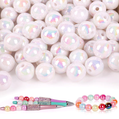 250 Pcs Beads for Pens - Focal Beads for Beadable Pens, Acrylic Bead for Beaded Pen, Spacer Bead Keychains Bracelets Crafts