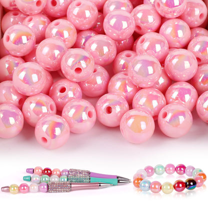 250 Pcs Beads for Pens - Focal Beads for Beadable Pens, Acrylic Bead for Beaded Pen, Spacer Bead Keychains Bracelets Crafts