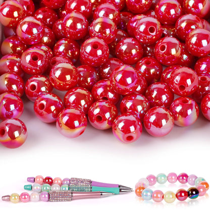 250 Pcs Beads for Pens - Focal Beads for Beadable Pens, Acrylic Bead for Beaded Pen, Spacer Bead Keychains Bracelets Crafts