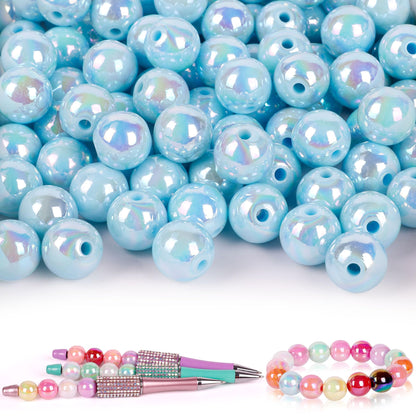250 Pcs Beads for Pens - Focal Beads for Beadable Pens, Acrylic Bead for Beaded Pen, Spacer Bead Keychains Bracelets Crafts