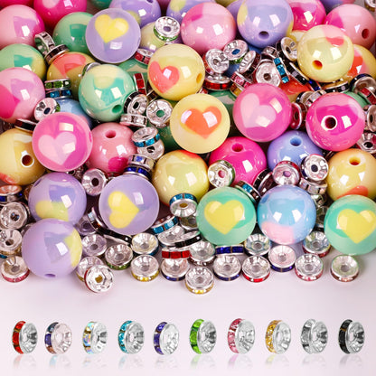250 Pcs Beads for Pens - Focal Beads for Beadable Pens, Acrylic Bead for Beaded Pen, Spacer Bead Keychains Bracelets Crafts