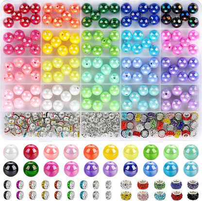 232pcs Beads for Pens, Funtopia Acrylic Focal Beads for Beadable Pens, 16mm Rainbow Chunky Bubblegum Bead with Rondelle Spacer Bead for Keychains DIY Craft Bracelets