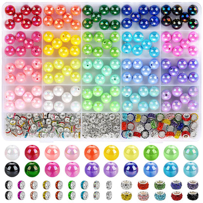 232pcs Beads for Pens, Funtopia Acrylic Focal Beads for Beadable Pens, 16mm Rainbow Chunky Bubblegum Bead with Rondelle Spacer Bead for Keychains DIY Craft Bracelets