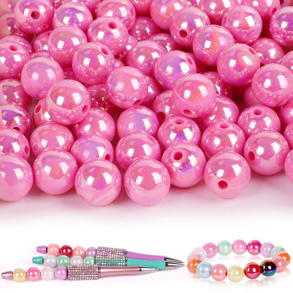 250 Pcs Beads for Pens - Focal Beads for Beadable Pens, Acrylic Bead for Beaded Pen, Spacer Bead Keychains Bracelets Crafts