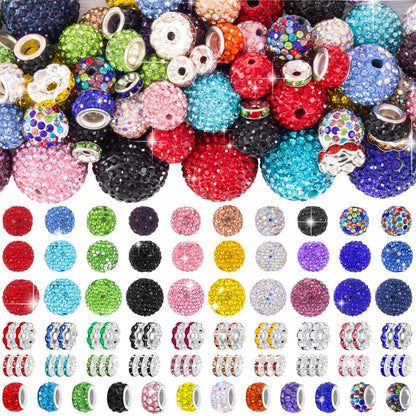 HUISUYTON 190 Pcs Beads for Pens Making, Included Rondelle Spacer Bead and 16/20mm Bubblegum Beads for Pen, Acrylic Bead for Jewelry Making, Bracelets, Beadable Pens