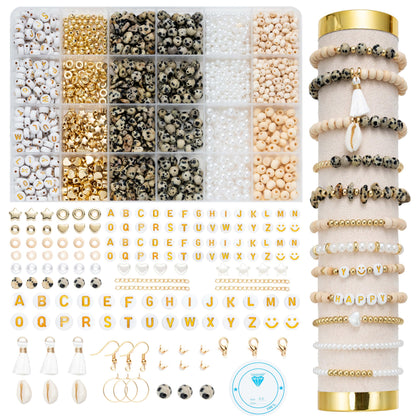Xylise Jewelry Making Supplies Kit Natural Stone Beads for Irregular Natural Stone with for DIY Craft Bracelet Necklace Earrings for Adults (Pink)